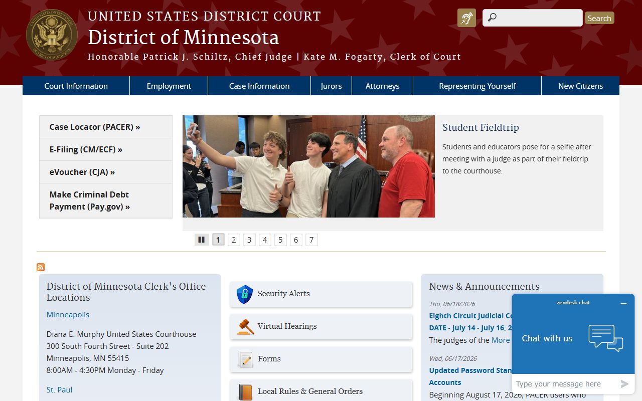 Roseau County court records federal District of Minnesota source