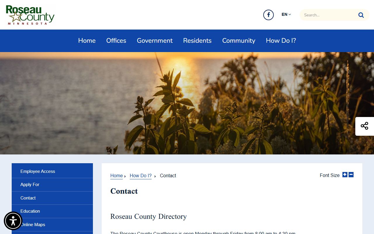 Roseau County District Court records and courthouse contact directory