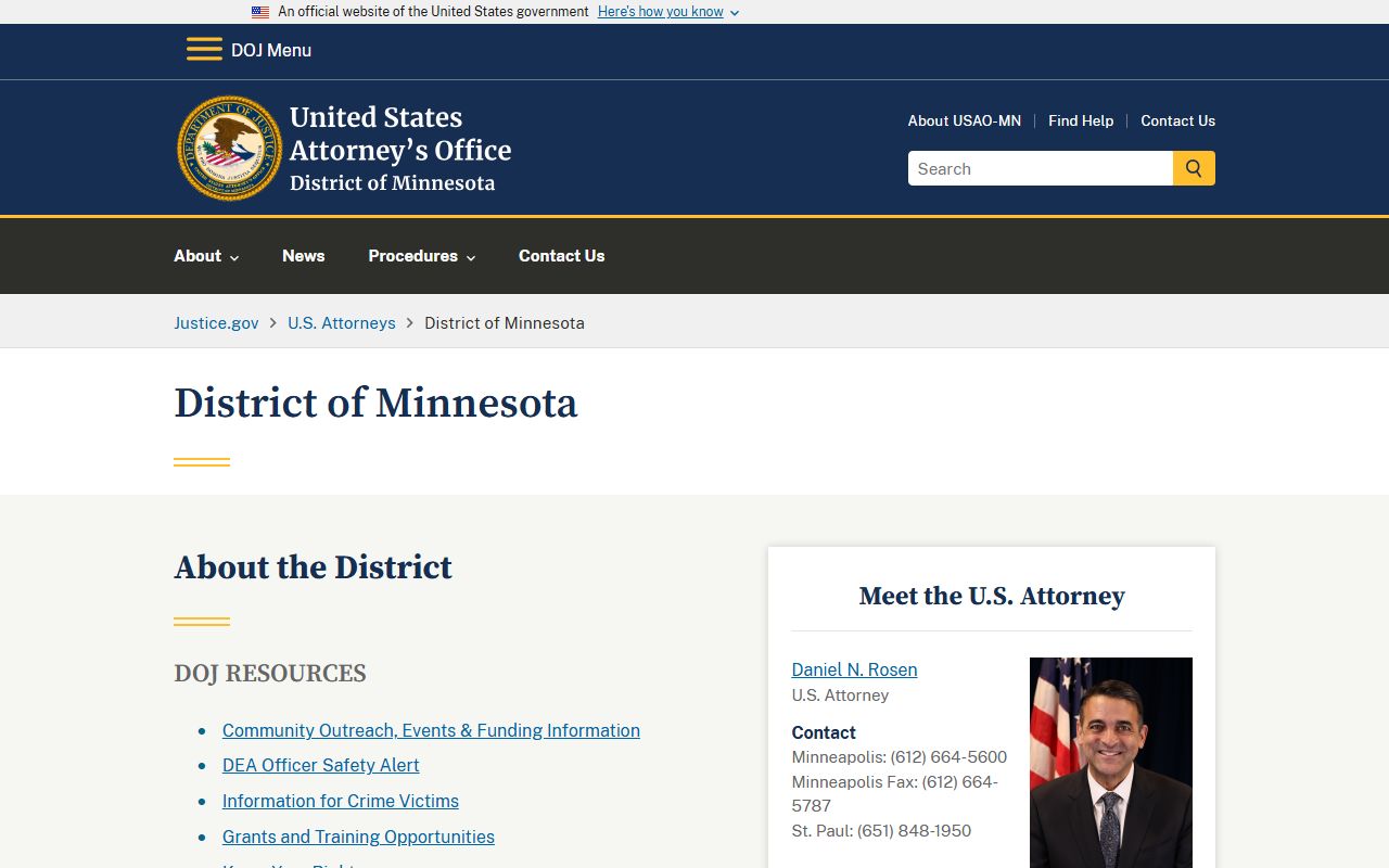 Roseau County warrant records federal prosecution source